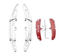 Szwaldaper Lot de 2 autocollants for levier de vitesse de voiture, for Porsche, 911, for Spyder 918, for Cayman 718, for PANAMERA, for MACAN, for CAYENNE Palettes de changement de vitesse(Silver)