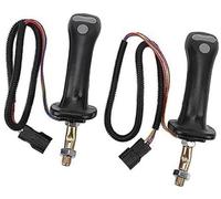 Szwaldaper Lot de 2 poignées de joystick d'excavatrice à 3 boutons, 6 broches, en alliage d'aluminium noir, for MINI, poignée de joystick d'excavatrice, for DH DX150 215 225 300 37020119C Manette de c