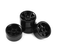 Szwaldaper Lot de 4 jantes roue 1,9 pouces en alliage d'aluminium for modèle route RC Drift 1/10 1/12 Remplacement du moyeu de roue de voiture Rc(Schwarz)