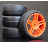 Szwaldaper Lot de 4 pneus de Tourisme en Caoutchouc Souple for 1/10 RC Pneus pour Voitures télécommandées(905R-6018)