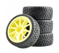 Szwaldaper Lot de 4 pneus Vitesse for Roue en éponge, for HSP, for HPI, 1:10 Touring Car RC 910-8001 Ensemble de Roues de Course RC(910Y-8001)