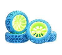 Szwaldaper Pneus de Rallye, Jante de Roue, for HSP, Voiture de Rallye sur Route 1:10 RC 603-8019 Pneus pour Voitures télécommandées(Blue)