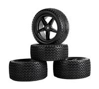 Szwaldaper Pneus en Caoutchouc ABS WheeI 2 Avant arrière, for HSP, 1:10 Buggy RC 66041-66051 Accessoire radiocommandé(Schwarz)