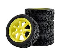 Szwaldaper Pneus et Roues adhérents, for HSP, for HPI, for Tamiya, 1/10 1:10 on-Road Speed Car RC 9005-8014 Pneus pour Voitures télécommandées(9005Y-8014)