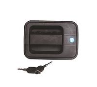 Szwaldaper Poignée de porte avant droite avec serrure ABS noir, for IVECO, Eurocargo I-Iii 91-15 Poignée de porte extérieure