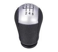 Szwaldaper Pommeau de levier de vitesse de voiture for Ford, Focus, Mondeo MK2 MK3 S-MAX C-MAX, Mustang, Fiesta, Galaxy, Transit, levier de vitesse, guêtre de démarrage(6 Speed Silver knob)