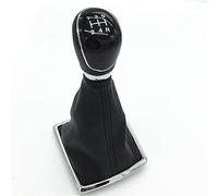 Szwaldaper Pommeau de levier de vitesse manuel 1 2 3 4 5 R avec botte en cuir PU, for Ford, for Focus, 2005 2006 2007 2008 2010 2011 2012