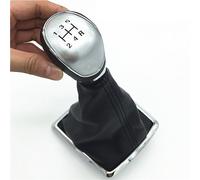 Szwaldaper Pommeau de levier de vitesse manuel 5/6 vitesses, for Ford, for Focus, 2 MK2 FL MK3 MK4 MK7, for MONDEO, for Fiesta, for GALAXY, for KUGA X-MAX, couvercle de coffre à levier(5 Speed Silver)