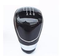 Szwaldaper Pommeau de levier de vitesse manuel 5/6 vitesses, for Ford, for Focus, 2 MK2 FL MK3 MK4 MK7, for MONDEO, for Fiesta, for GALAXY, for KUGA X-MAX, couvercle de coffre à levier(6-Speed Black)