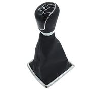 Szwaldaper Pommeau de levier de vitesse manuel 5/6 vitesses, for Ford, for Focus, 2 MK2 FL MK3 MK4 MK7, for MONDEO, for Fiesta, for GALAXY, for KUGA X-MAX, couvercle de coffre à levier(5 Speed Black)