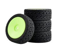Szwaldaper Roue de pneus Grip, for HSP, for HPI, 1/10 1:10 Voiture Vitesse sur Route RC 9071-8014 Pneus pour Voitures télécommandées(Green Wheel)