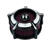 Szwaldaper Système de filtre à air d'admission CNC for moto, filtres éléments rouges, for Harley, Sportster Dyna Touring Softail Road King XL Filtre à air pour moteur de vélo(Air Filter D)