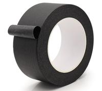szwilnis Ruban adhésif noir de 5 cm de large pour peinture murale, construction, papeterie, étiquetage, finition des bords, 5 cm x 55 m