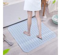 Szxin Tapis de Bain/Douche de carré Anti-dérapant 80cm x 80cm Tapis de Bain Anti-dérapant en PVC avec Ventouse antifongique Lavable en Machine Bleu Clair