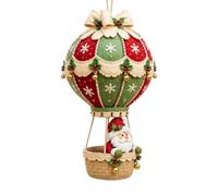 SZXLSP Montgolfière de noël kit bricolage diy, Suspension feutrine 3d，A | Pendentif fait main avec panier figurine, Projet couture créatif famille et couple pour sapin cheminée porte déco