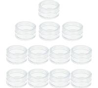 SZXMDKH 12 Pcs Pots Cosmétiques Vide 5ml en Plastique Clair Petit Pot de Voyage 5g pour Lotion Crème Shampooing Pot Échantillons Transparent