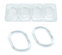 SZXMDKH 12pcs Anneaux de Rideau de Douche en Plastique en Forme de C Crochets de Rideau pour Rideau de Porte, Rideau de fenêtre, Transparent, transparent