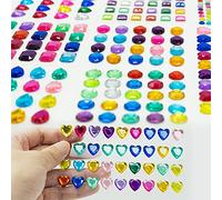 SZXMDKH 8 Feuilles Gem Strass Autocollants,Autocollants Autocollant Cristal , Auto-AdhÉSif Bling Bijoux Scintillantes Pierres PrÉCieuses Autocollants Pour DIY Artisanat Nail Body Maquillage Festival
