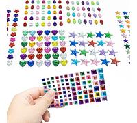 SZXMDKH Autocollants Strass Autocollant Cristal Auto-Adhésif Bijoux Autocollants Gem Feuilles Différentes pour Maquillage Corps et Ongles Scrapbooking Embellissements Enfants Artisanat(8 Feuilles)