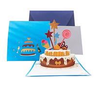 SZXMDKH Cartes de vœux Anniversaire, 3D en trois dimensions Carte de voeux faite main de style unique avec enveloppes Hommes, femmes, mères, amis et amants…