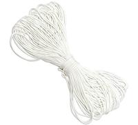 SZXMDKH Cordon tressé blanc de 2 mm pour store romain - 20 m - Cordon de suspension pour photos - Cordon de suspension en nylon tressé pour travaux manuels et stores