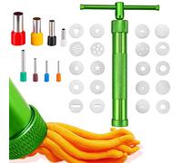 SZXMDKH Extrudeuse à Fondant, en Acier Inoxydable, avec 20 disques interchangeables pour pâte à Sucre et pâte à Sucre, Outil de décoration pour Fondant