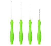 SZXMDKH Kit d'outils 4 en 1 pour pêche à la carpe, comprenant une aiguille à crochet, un foreur, un extracteur de nœuds et des ciseaux de ligne de tresse pour leurres et perceuses