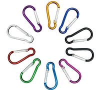 SZXMDKH Lot de 10 petits mousquetons à ressort en alliage d'aluminium pour le camping, la pêche, la randonnée ou les voyages