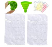 SZXMDKH Lot de 10 sacs à glaçons jetables avec entonnoir pour jus de fruits, 240 glaçons