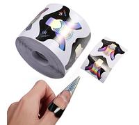 SZXMDKH Lot de 100 embouts ronds rigides et courts pour nail art MS Guide d'extension pour ongles autocollants en gel UV acrylique, multicolore, 7,5 x 6 cm