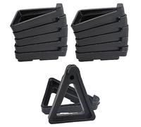 SZXMDKH Lot de 24 pieds de plantes invisibles pour plantes - Support triangulaire pour intérieur et extérieur - En terre cuite - Noir