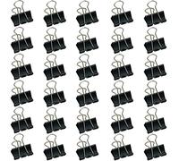 SZXMDKH Lot de 30 pinces à papier noires de 25 mm
