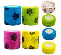 SZXMDKH Lot de 8 rouleaux de bandage autoadhésif pour blessure pour chats, animaux de compagnie, bande élastique pour poignet, entorses de cheville et gonflement, soutient les muscles et les