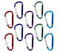 SZXMDKH Petit Mousqueton Porte-Clés D'Anneau Multicouleur en Aluminium pour Pêche, Randonnée, Sac à Dos (5 Couleurs)
