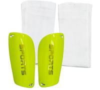 SZXMDKH Protège-Tibias de Football, Taille M, Noir + Vert, pour Enfants de 6 à 14 Ans