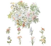 SZXMDKH tzhc001 Lot de 60 autocollants décoratifs pour scrapbooking - Grand design - Scrapbooking, art, bricolage, artisanat, bullet journal (fleurs en fleurs)