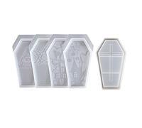 SZYDD Boîte de rangement de cercueil d'Halloween, boîte à bijoux, moule de miroir de silicone, moule époxy, boîte de rangement d'Halloween, moule de silicone de