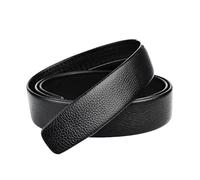 SZYDD Ceinture Automatique en Cuir Véritable pour Homme - Sans Boucle, Ajustable - Noir/Blanc