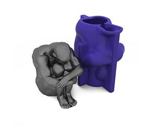 SZYDD Grand moule en silicone 3D en forme de corps humain pour chocolat, bougie, savon, portrait, plâtre, fabrication