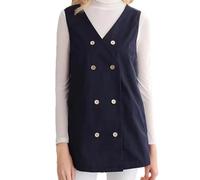 SZYDM Gilet de Protection Contre Les rayonnements électromagnétiques, Tablier en Tissu Faraday, vêtements de maternité Anti-rayonnements à Double Couche,Bleu,L