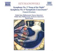Karol Szymanowski – Symphonies n° 3 et n° 4 – CD – NAXOS