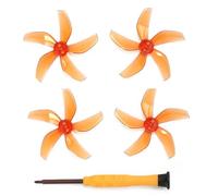 SZZCNOX Lot de 4 hélices colorées pour drone DJI Neo, palettes d'hélice à 5 lames compatibles avec DJI NEO, réduction du bruit à libération rapide, accessoires de drone (orange)