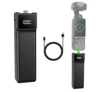 SZZCNOX Osmo Pocket 3 Poignée d'alimentation portable pour appareil photo DJI Osmo Pocket 3, poignée d'extension de batterie avec écran LCD et trou fileté intégré de 6,35 mm 5000 mAh
