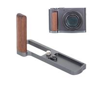 SZZCNOX Poignée en L pour Panasonic Lumix DC-ZS300 (noyer gris) | Poignée en bois en L pour Panasonic ZS300 Accessoires d'appareil photo, poignée en métal avec trou fileté 0,6 cm - 20