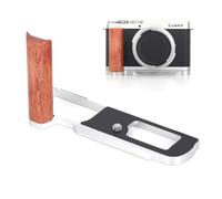 SZZCNOX Poignée en L pour Panasonic LUMIX L10, plaque de dégagement rapide intégrée pour trépied Arca Swiss en métal (argenté)