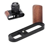 SZZCNOX Q2 Support en L en métal pour appareil photo numérique Leica Q2, plaque à dégagement rapide en forme de L, ne bloque pas les interfaces jack et compartiment pour carte mémoire (bois de noyer)