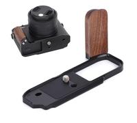 SZZCNOX RX1R III Poignée en métal en forme de L pour appareil photo numérique compact Sony RX1R III RX1R3 avec plaque de dégagement rapide Arca intégrée et ouverture du compartiment à piles (Noir)