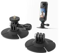 SZZCNOX Support adhésif flexible compatible avec les caméras d'action Insta360, support adhésif de casque avec tige à vis et connecteur à vis de 6,35 mm, support adaptateur de caméra de sport