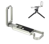 SZZCNOX Support en forme de L compatible avec appareil photo Hasselblad X 2D/X 2D II, plaque à dégagement rapide pour trépied Arca, poignée en métal rétractable avec trou fileté de 6,35 mm (gris