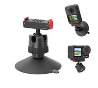 SZZCNOX Support magnétique pour caméra DJI Osmo 360/Action 5 Pro/4/3 Action Camera Action Camera Quick Release Ball Head Ventouse, avec trou de filetage 6,35 mm pour perche à selfie, trépied